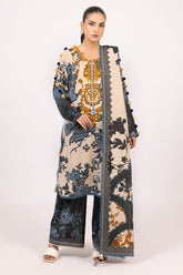 3 Piece Unstitched Printed Khaddar Suit K-52042